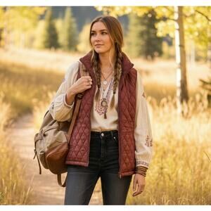 Lands’ End Quilted Vest — Size Small